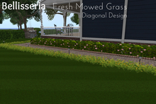 Bellisseria - Diagonal Mowed Lawn Piece (BOXED) with DECOR!