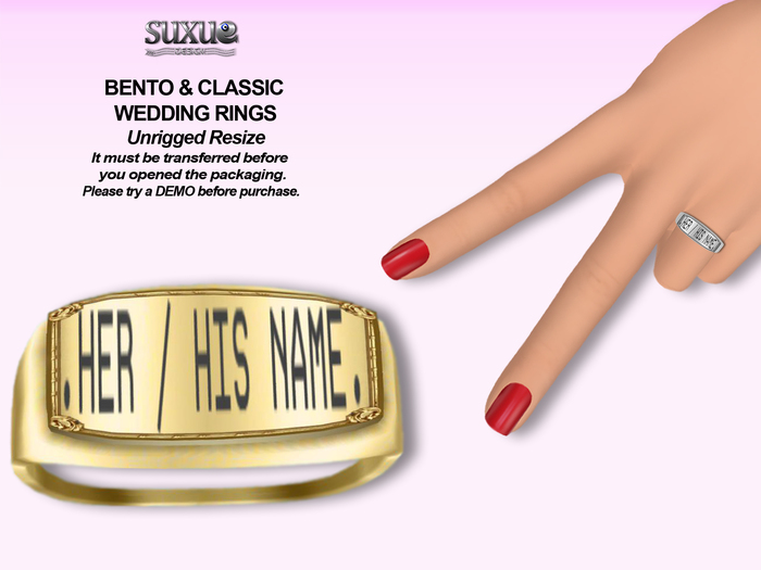 Ring Bento Name Write Female