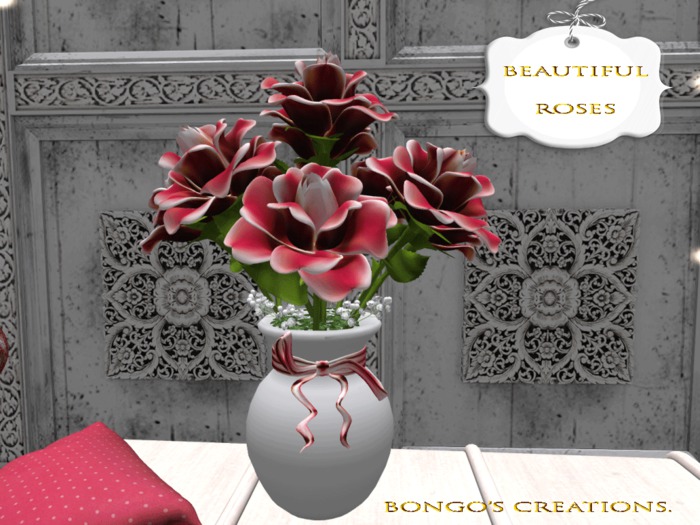 BMC302. NEW - BEAUTIFUL PINK ROSES. CAN BE PERSONALISED FOR ANY OCCASION  SEE DETAILS BELOW.