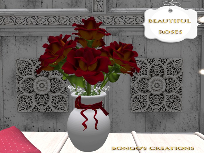 BMC305. DEEP RED ROSES.
