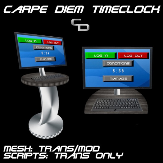 Carpe Diem Employee Timeclock transfer (mesh)