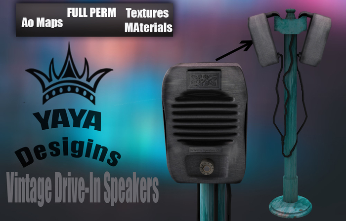 ^YaYa^ Vintage Drive-In Speakers - Full Perm