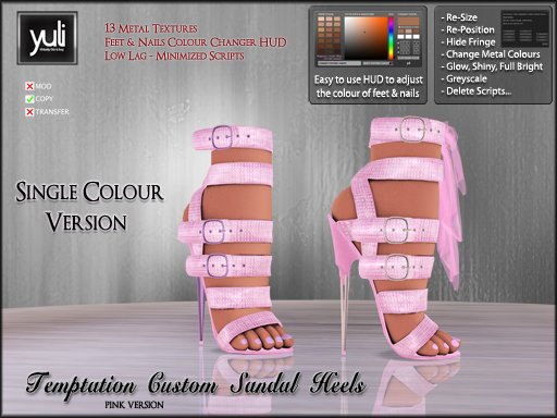 (Yuli) Temptation Custom Sandal Heels PINK Version