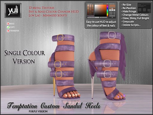 (Yuli) Temptation Custom Sandal Heels PURPLE Version