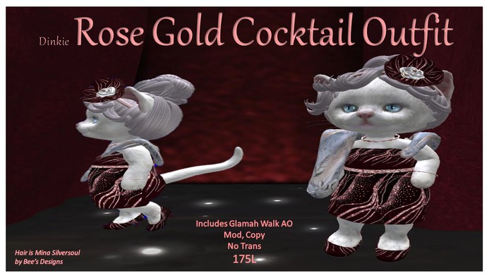 Dinkie Rose Gold Cocktail Outfit Box