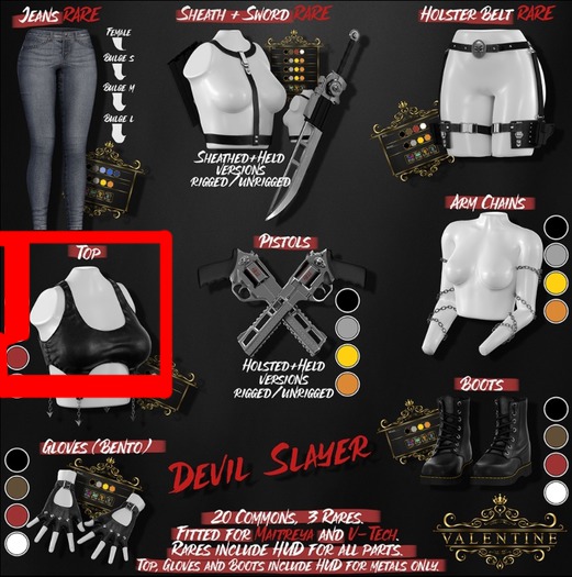 {Valentine}Devil Slayer Top - Red