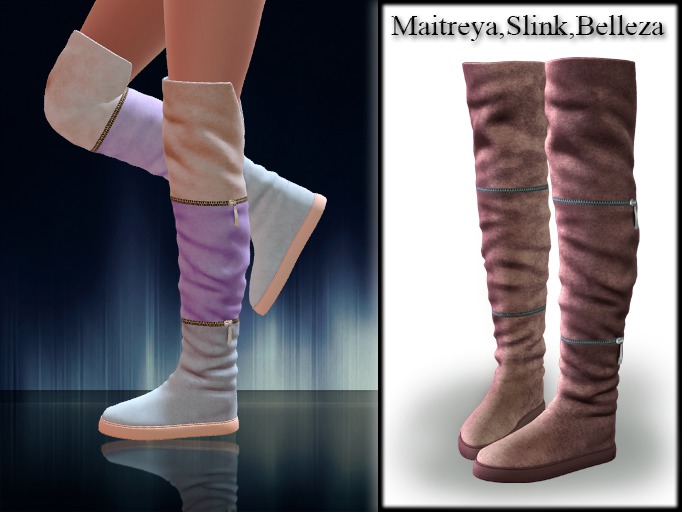  InStyle -Suede High Boots v2(Maitreya,Slink,Belleza)