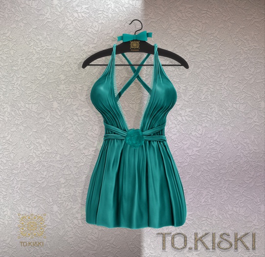 TO.KISKI - Kendra Mini Dress with Lace - Aqua