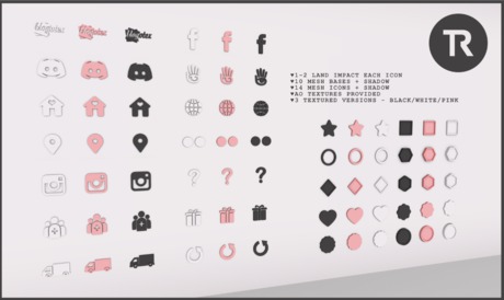 Second Life Marketplace - [TR] Social Media Icons
