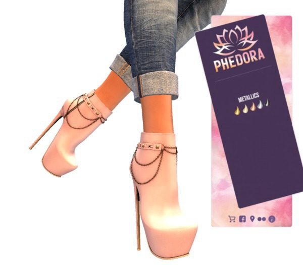 Phedora ~ Gabriella boots ~ Maitreya Common/Pink {rez me}