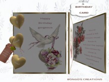 bmc312. HAPPY BIRTHDAY GORGEOUS - CARD.