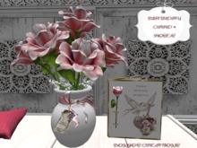 BMC315. BIRTHDAY CARD & ROSES.