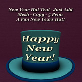 New Year Hat Teal - Just Add