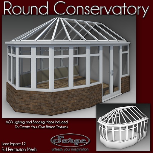 Second Life Marketplace - Round Conservatory - Full Permission Mesh