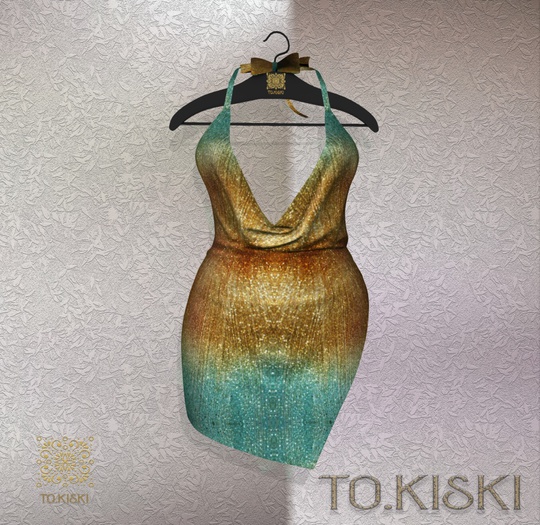 TO.KISKI - Kami Mini dress - Holographic Gold (Add)