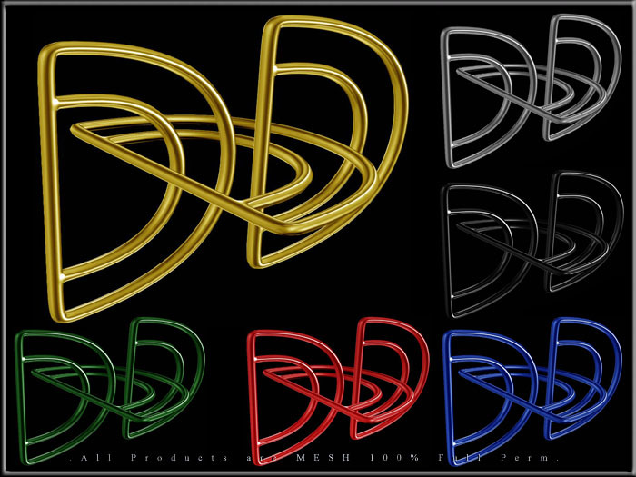 T-3D Creations - Half Circle Metal Chain 3 Rings - Micro and Regular Mesh - Full Perm