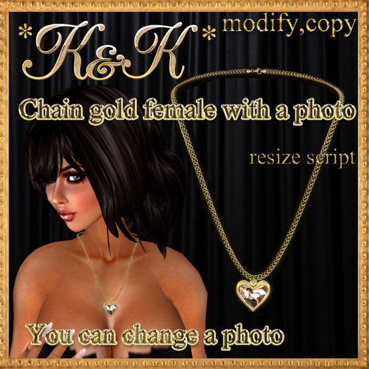 *K&K*Chain gold female with a photo