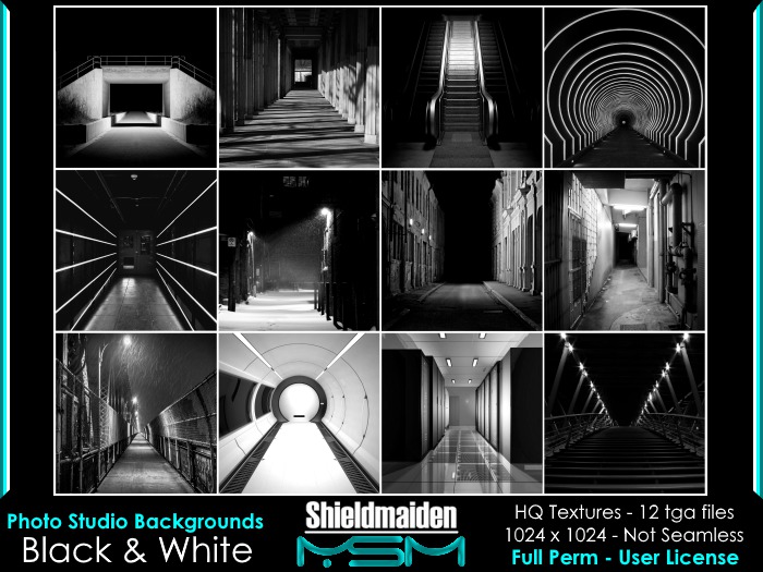 Shieldmaiden Textures # 65 Black & White