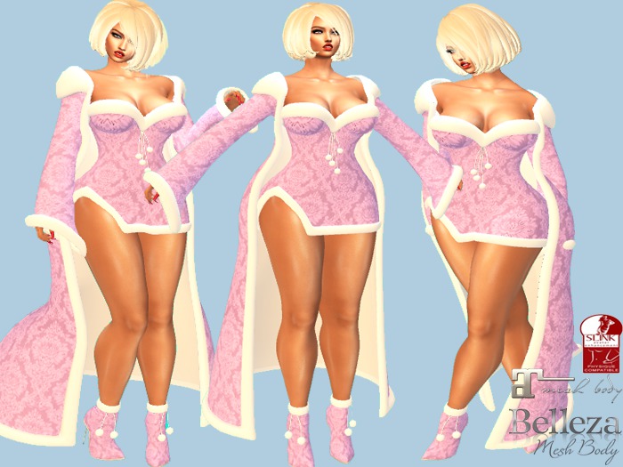 .. ::: W & W :::. Рождество (Пальто, платье и сапоги) розовое