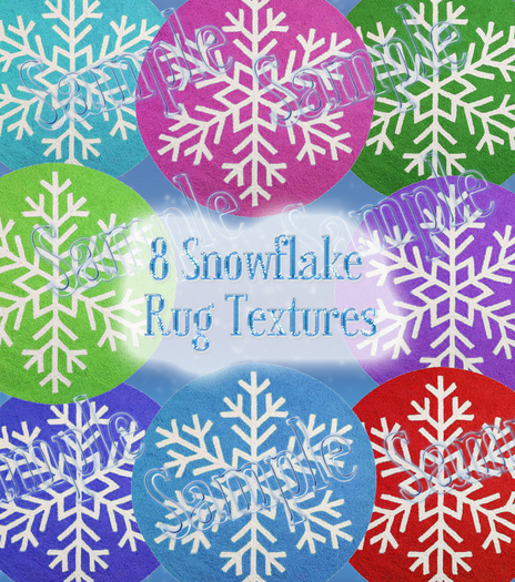FULL PERM 8 Snowflake Rug Textures