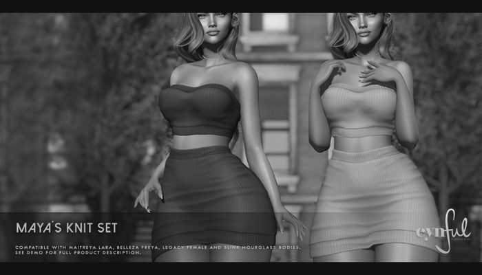 Cynful Maya`s Knit Set - Demo   [Maitreya Lara, Belleza Freya, Slink (HG), Legacy