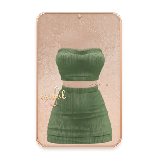 Cynful Maya`s Knit Set - Green    [Maitreya Lara, Belleza Freya, Slink (HG), Legacy