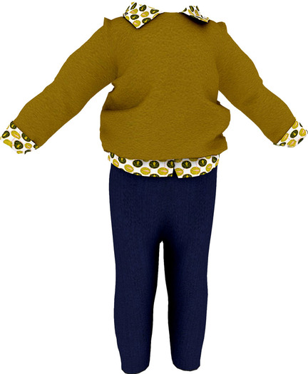 [TD BABY] Mack Outfit-Yellow w/blue