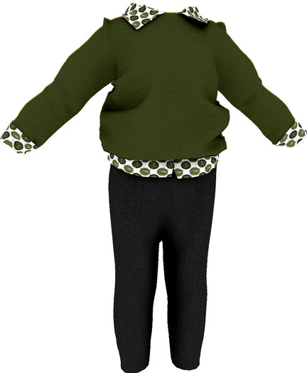 / Raspberries / Mack Outfit-Green w/black [TD Baby]