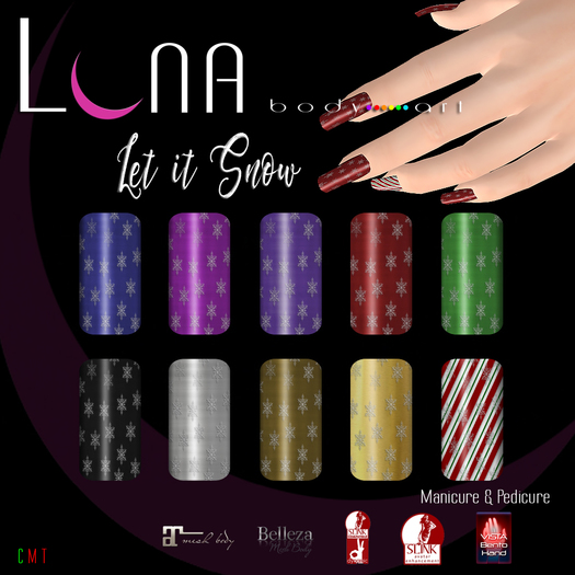 .::LUNA::. Body Art - Let it Snow - Nails