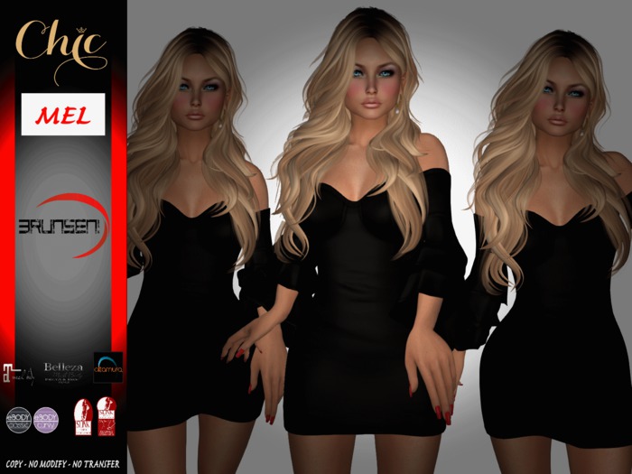 Brunsen! Mel Sexy Dress Set Black