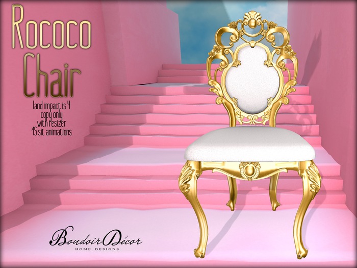 Boudoir-Rococo Chair White