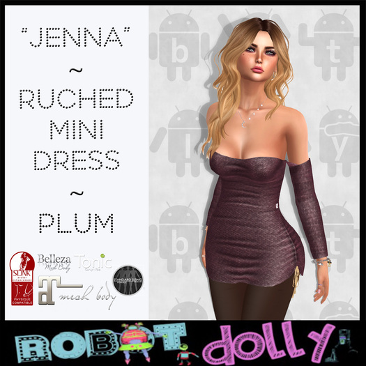 RD - Jenna - Ruched Mini - Plum MP