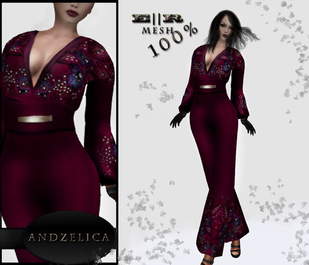 Az*burgundy jumpsuit