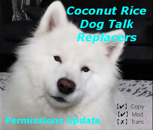 [DNA] Coconut Rice Dog Talk Replacers