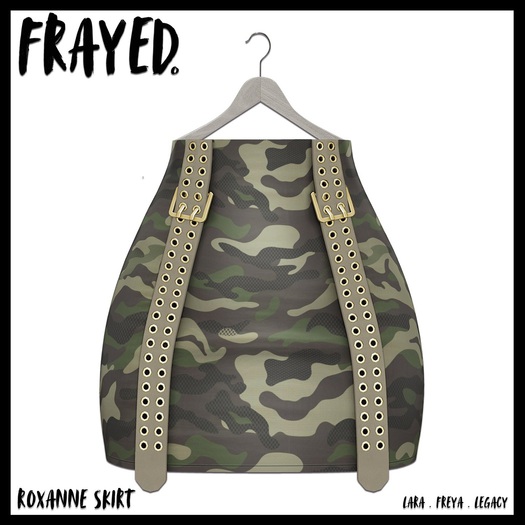 Frayed - Roxanne Skirt - Camo