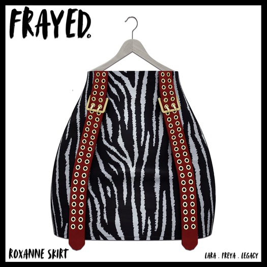 Frayed - Roxanne Skirt - Zebra