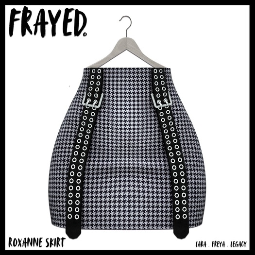 Frayed - Roxanne Skirt - Houndstooth