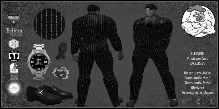 LeCock - BLESSING Pinstripes Suit EXCLUSIVE DEMO