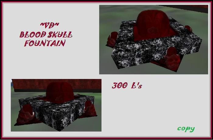 ~VD~ Blood Skull Fountain Boxed