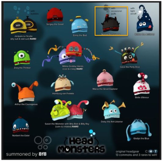 8f8 - Norma the Grumpy Head Monster (bag)