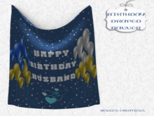 BMC323. HAPPY BIRTHDAY HUSBAND DRAPED BANNER.