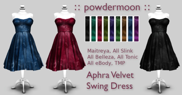 powdermoon - Aphra Velvet Swing Dress W/HUD