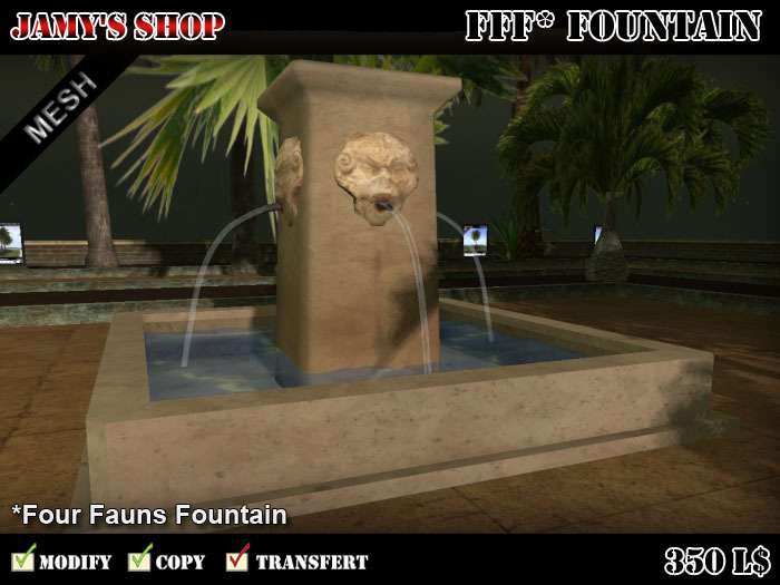 The Four Fauns Fountain Box