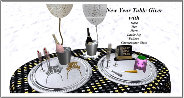 **BB** Happy New Year Giver Table with different Items  2