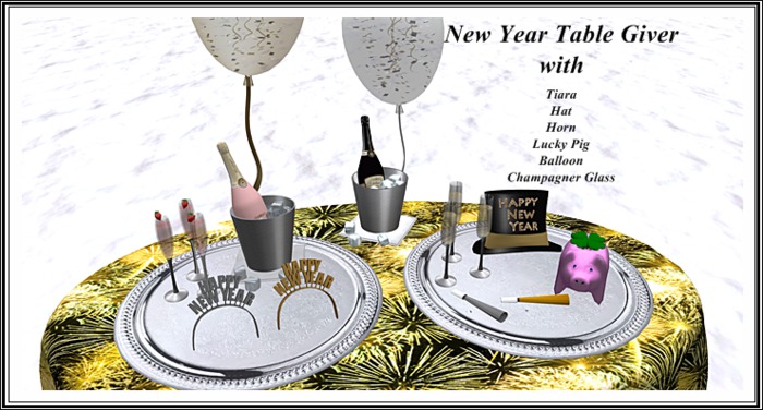 **BB** Happy New Year Giver Table with different Items  3