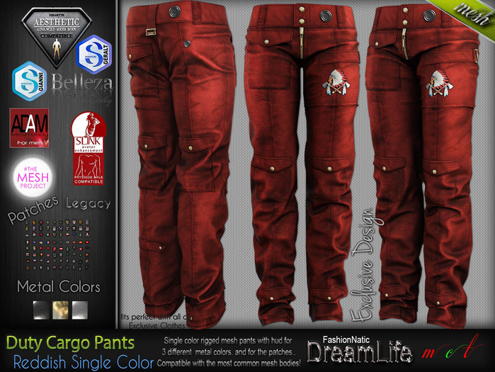 FashionNatic - DUTY REDDISH Single Color