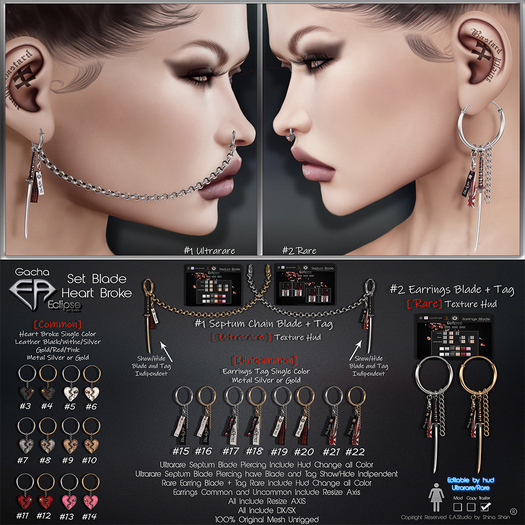 #7 E.A.Studio Heart Broken ( Silver/Silver ) COMMON