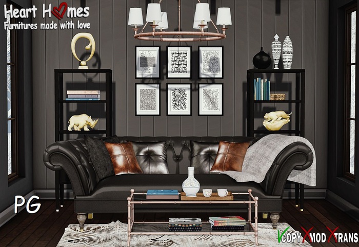 <Heart Homes> Executive - Couple Couch Set - (PG) 1.0