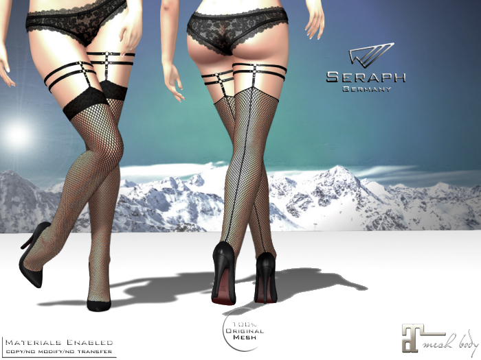 <SERAPH> Fishnet Stockings (Thigh Garter) MLara (v.1.0)