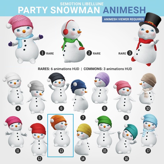 SEmotion Libellune Party Snowman Animesh #13 - Epiph